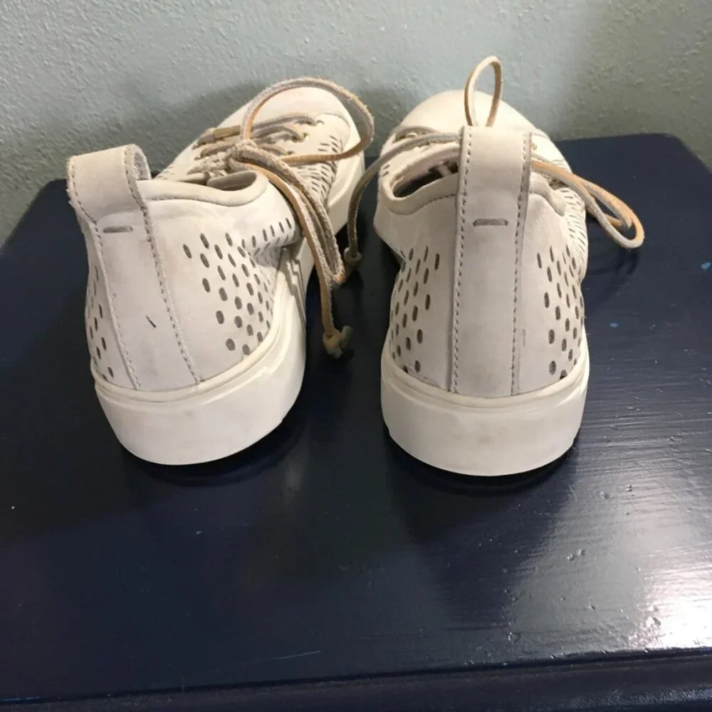 Blackstone Womens Leather Sneaker Limestone